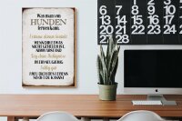 Holzschild Spruch 20x30cm was man von Hunden lernen kann