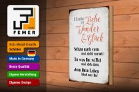 Holzschild Spruch 20x30cm glaube an Liebe Wunder Glück