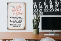 Holzschild Spruch 20x30cm glaube an Liebe Wunder Glück