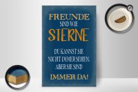 Holzschild Spruch 20x30cm Freunde sind wie Sterne immer da