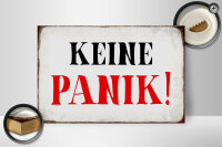 Holzschild Spruch 30x20cm keine Panik Retro Schild