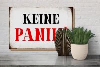 Holzschild Spruch 30x20cm keine Panik Retro Schild