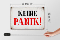 Holzschild Spruch 30x20cm keine Panik Retro Schild
