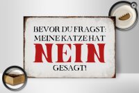 Holzschild Spruch 30x20cm meine Katze hat nein gesagt