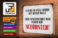 Holzschild Spruch 30x20cm wir haben den schönsten Hund