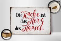 Holzschild Spruch 30x20cm Küche ist das Herz des Hauses