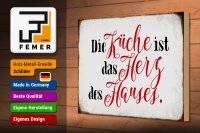 Holzschild Spruch 30x20cm Küche ist das Herz des Hauses