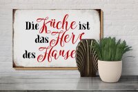 Holzschild Spruch 30x20cm Küche ist das Herz des Hauses