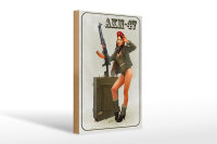Holzschild Gewehr 20x30cm Pinup Kalaschnikow AKM-47
