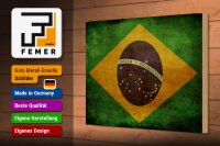 Holzschild Flagge 30x20cm Brasilien Schild