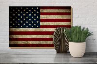 Holzschild Flagge 30x20cm Vereinigte Staaten Amerika USA