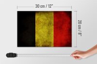 Holzschild Flagge 30x20cm Belgien Fahne