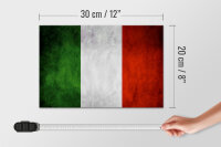 Holzschild Flagge 30x20cm Italien Fahne