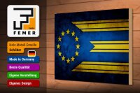Holzschild Flagge 30x20cm Europa Fahne
