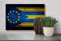 Holzschild Flagge 30x20cm Europa Fahne
