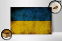 Holzschild Flagge 30x20cm Ukraine Fahne