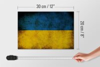 Holzschild Flagge 30x20cm Ukraine Fahne
