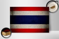 Holzschild Flagge 30x20cm Thailand Fahne Wanddeko