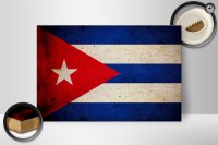 Holzschild Flagge 30x20cm Kuba Cuba Fahne