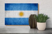 Holzschild Flagge 30x20cm Argentinien Fahne