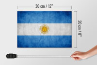 Holzschild Flagge 30x20cm Argentinien Fahne