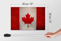 Holzschild Flagge 30x20cm Kanada Fahne Wanddeko