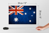 Holzschild Flagge 30x20cm Australien Fahne