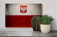 Holzschild Flagge 30x20cm Polen Fahne Wandeko