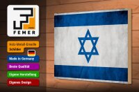 Holzschild Flagge 30x20cm Israel Fahne Wanddeko