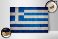 Holzschild Flagge 30x20cm Griechenland Fahne