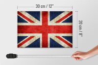 Holzschild Flagge 30x20cm United Kingdom Wanddeko