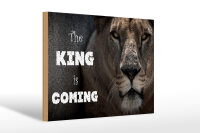 Holzschild Löwe 30x20cm The King is coming