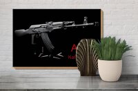 Holzschild Gewehr 30x20cm AK-47 Kalaschnikow