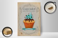 Holzschild Spruch 20x30cm Cupcake mint chocolate best