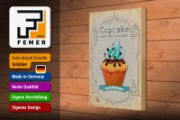 Holzschild Spruch 20x30cm Cupcake mint chocolate best