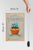 Holzschild Spruch 20x30cm Cupcake mint chocolate best