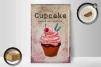 Holzschild Spruch 20x30cm Cupcake einfach nur köstlich