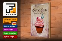 Holzschild Spruch 20x30cm Cupcake einfach nur köstlich
