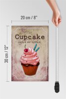 Holzschild Spruch 20x30cm Cupcake einfach nur köstlich