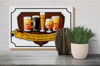 Holzschild Spruch 30x20cm Bier Maß Alt Weiße Berliner