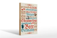 Holzschild Spruch 20x30cm Oktoberfest Beer Wurst Germany