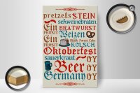 Holzschild Spruch 20x30cm Oktoberfest Beer Wurst Germany