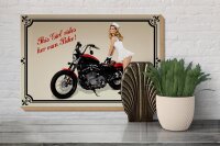 Holzschild Motorrad 30x20cm this girl rides her own Bike