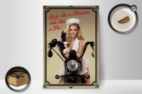 Holzschild Motorrad 20x30cm look like a Princess ride