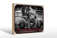 Holzschild Motorrad 30x20cm Biker don´t fear dying...