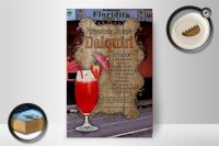 Holzschild Rezept 20x30cm Daiquiri Zutaten Limettensaft
