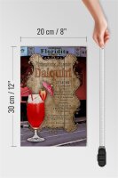 Holzschild Rezept 20x30cm Daiquiri Zutaten Limettensaft