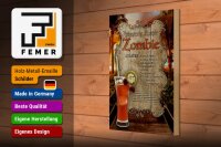 Holzschild Rezept 20x30cm Zombie Zutaten Rum Grenadine