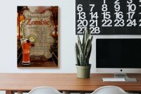 Holzschild Rezept 20x30cm Zombie Zutaten Rum Grenadine