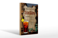 Holzschild Rezept 20x30cm Cuba Libre Zutaten Eiswürfel